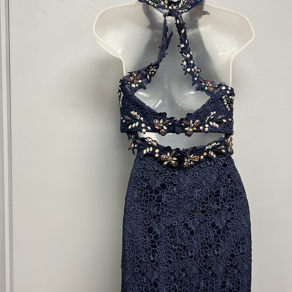 NEW Alyce Paris 6762 Two Piece Embellished Lace Gown in Cobalt Blue Size 2 - Picture 8 of 15